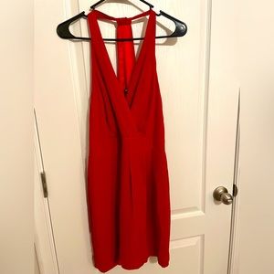Express Red Razorback Cocktail Dress size Medium